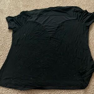Black top with a sheer cutout on chest plus size 2xl